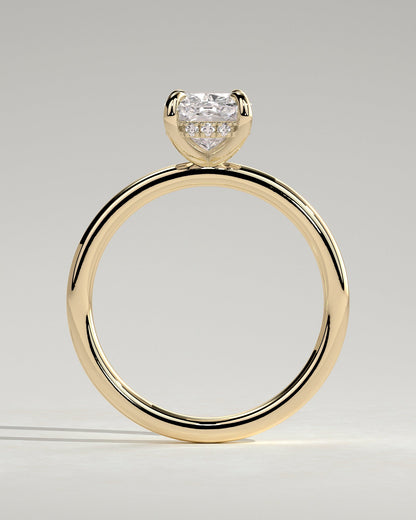 Round Halo, Pave & Split Shank Engagement Ring – 1.93 CT Lab Grown Diamond