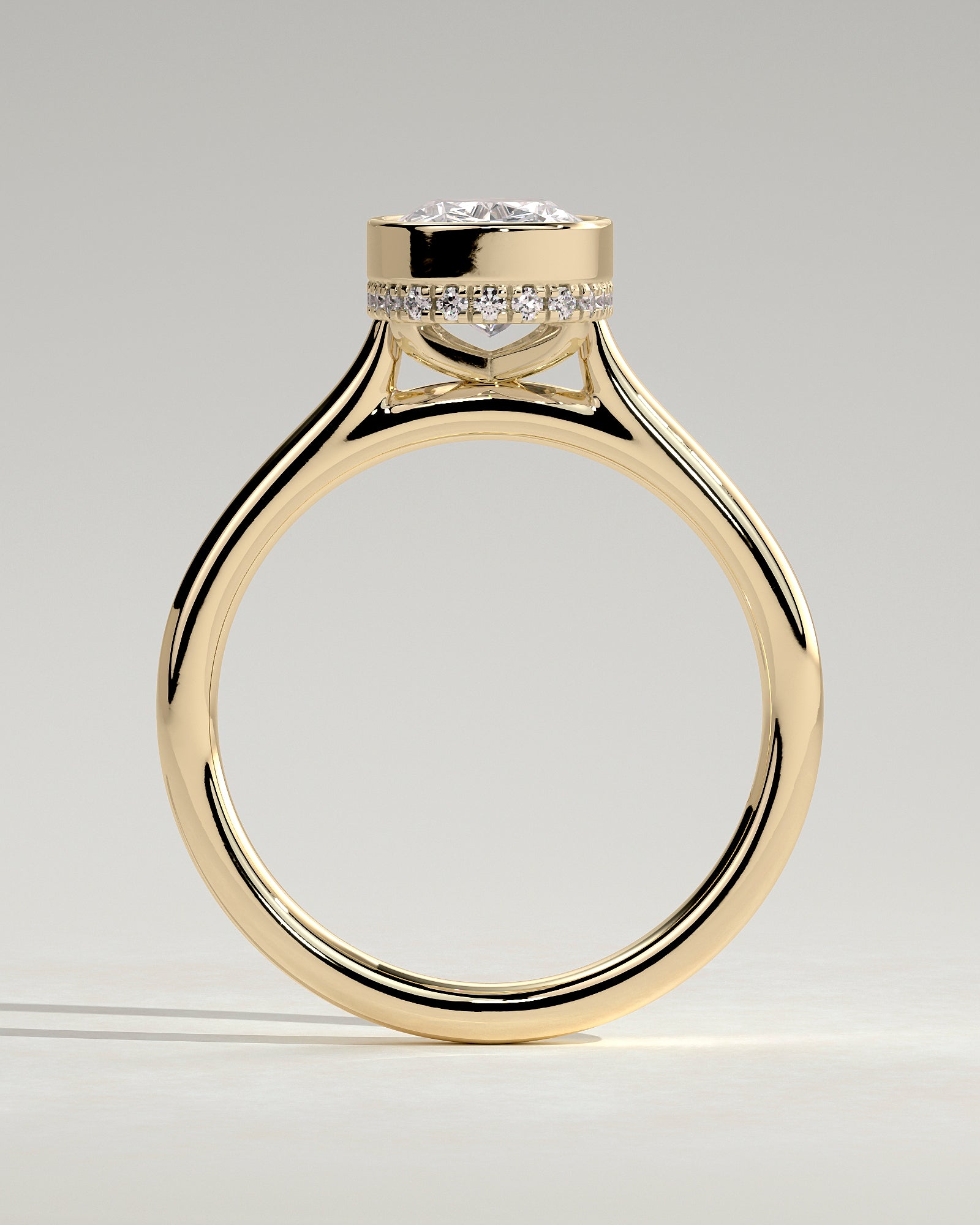 Round Halo, Pave & Split Shank Engagement Ring – 1.93 CT Lab Grown Diamond
