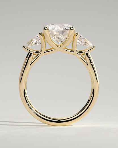 Round Halo, Pave & Split Shank Engagement Ring – 1.93 CT Lab Grown Diamond