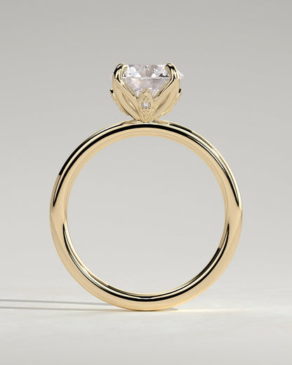 Round Halo, Pave & Split Shank Engagement Ring – 1.93 CT Lab Grown Diamond