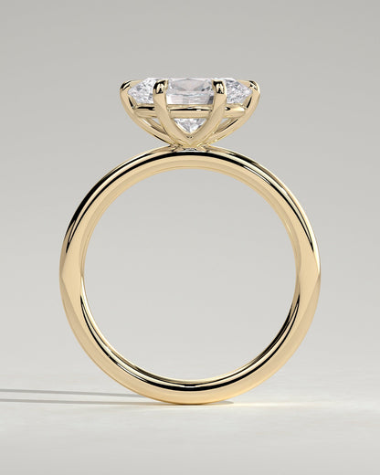 Round Halo, Pave & Split Shank Engagement Ring – 1.93 CT Lab Grown Diamond