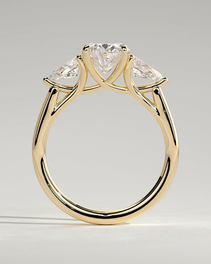 Round Halo, Pave & Split Shank Engagement Ring – 1.93 CT Lab Grown Diamond
