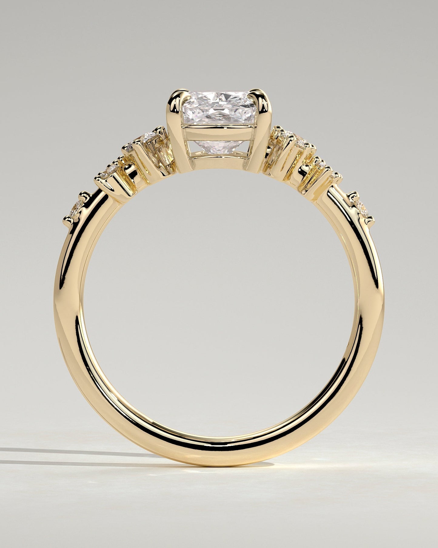 Round Halo, Pave & Split Shank Engagement Ring – 1.93 CT Lab Grown Diamond