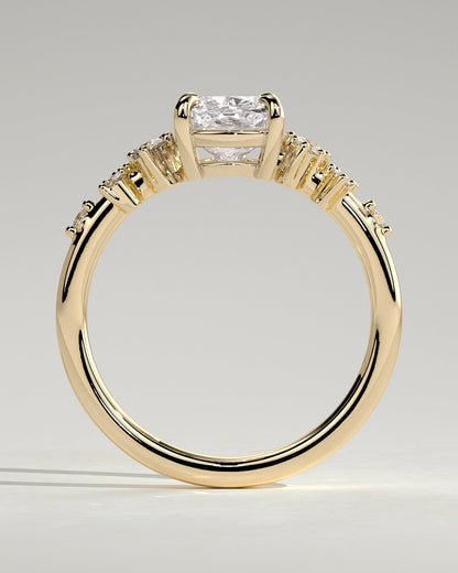 Round Halo, Pave & Split Shank Engagement Ring – 1.93 CT Lab Grown Diamond