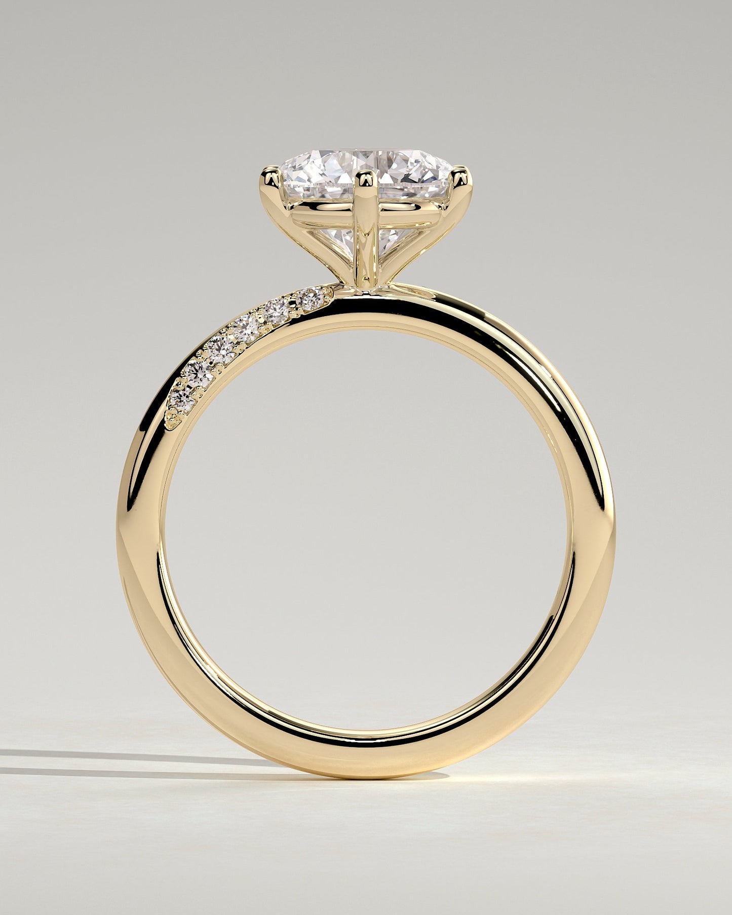 Round Halo, Pave & Split Shank Engagement Ring – 1.93 CT Lab Grown Diamond