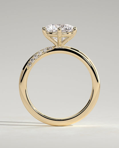 Round Halo, Pave & Split Shank Engagement Ring – 1.93 CT Lab Grown Diamond