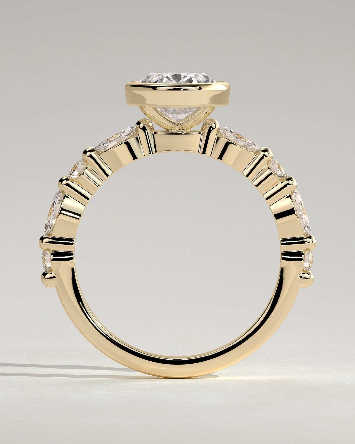 Round Halo, Pave & Split Shank Engagement Ring – 1.93 CT Lab Grown Diamond