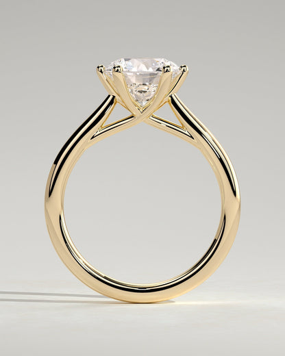 Round Halo, Pave & Split Shank Engagement Ring – 1.93 CT Lab Grown Diamond