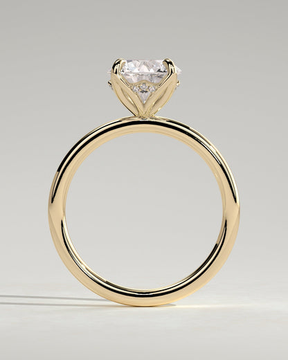 Round Halo, Pave & Split Shank Engagement Ring – 1.93 CT Lab Grown Diamond