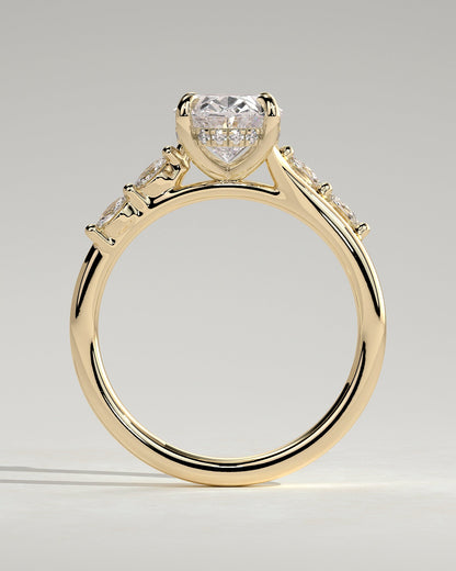 Round Halo, Pave & Split Shank Engagement Ring – 1.93 CT Lab Grown Diamond