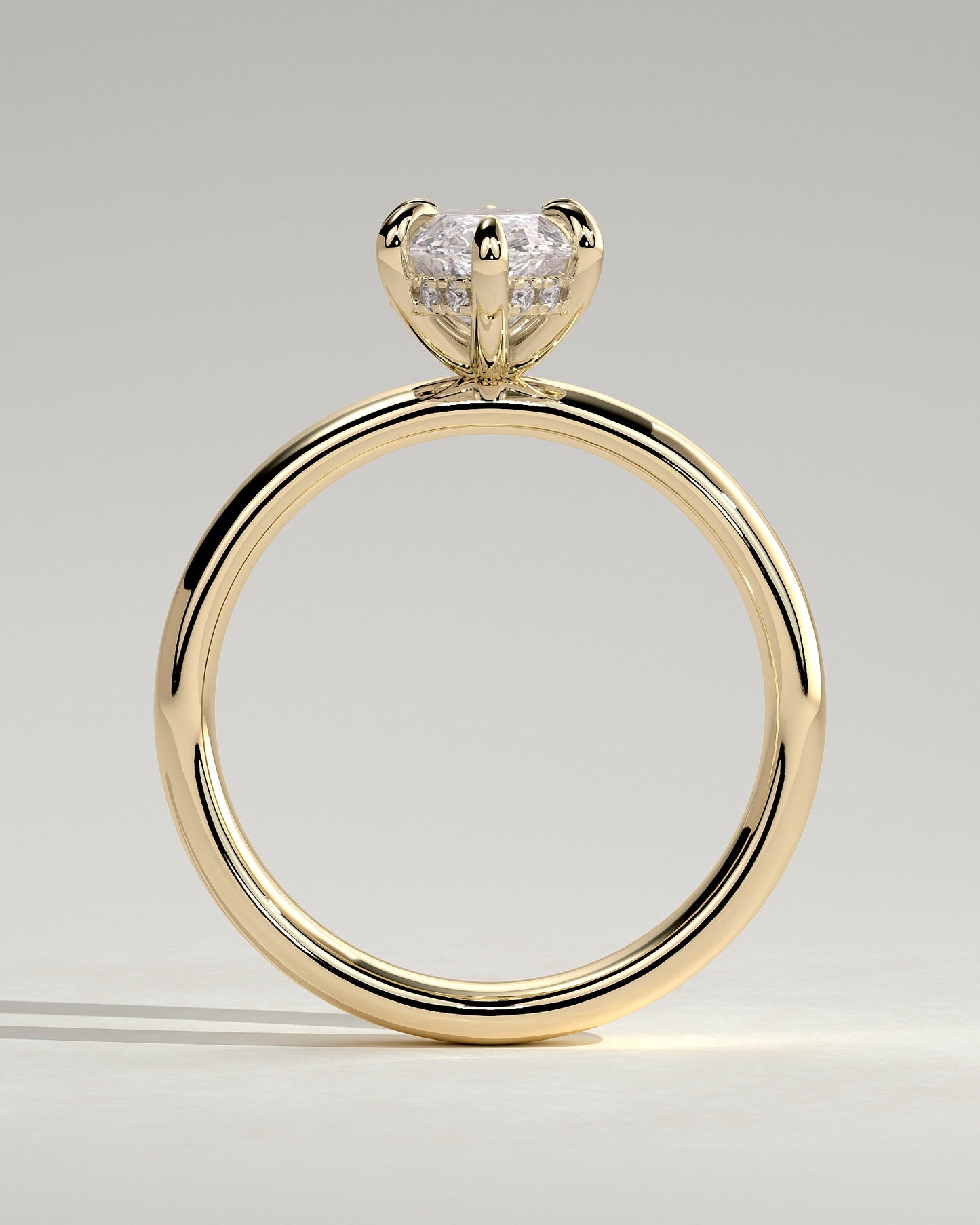 Round Halo, Pave & Split Shank Engagement Ring – 1.93 CT Lab Grown Diamond