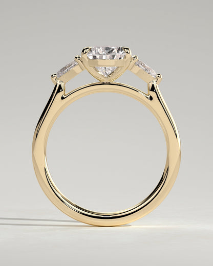 Round Halo, Pave & Split Shank Engagement Ring – 1.93 CT Lab Grown Diamond