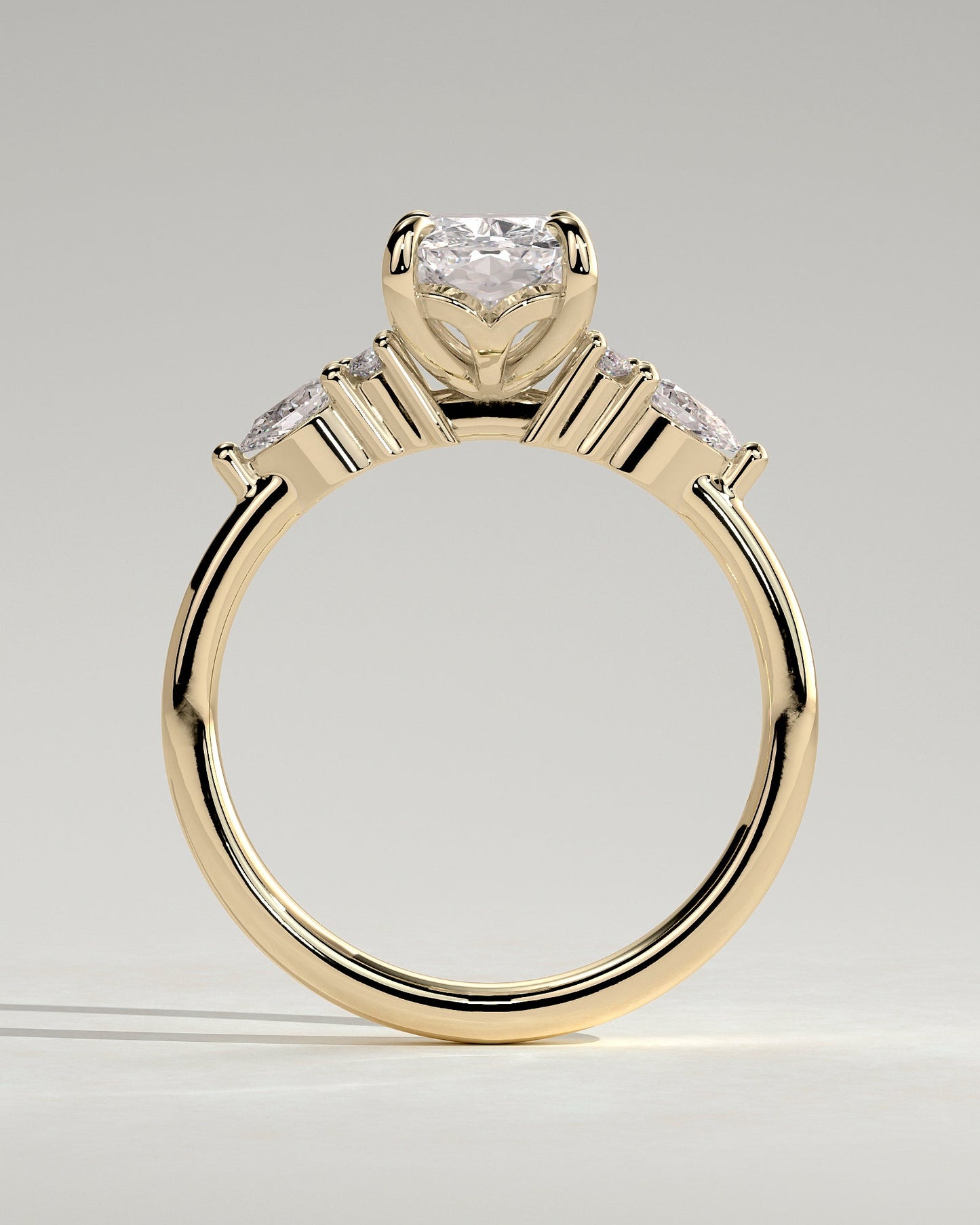 Round Halo, Pave & Split Shank Engagement Ring – 1.93 CT Lab Grown Diamond