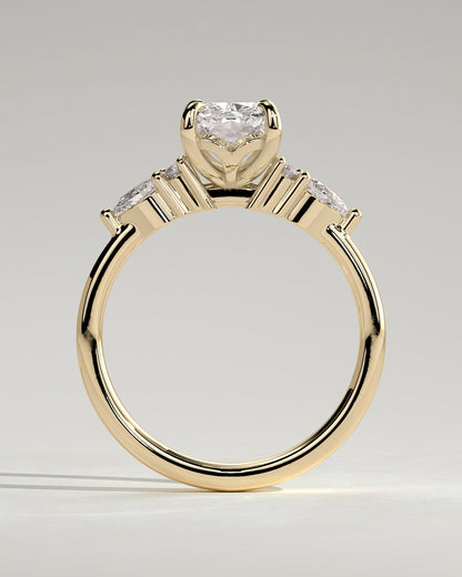 Round Halo, Pave & Split Shank Engagement Ring – 1.93 CT Lab Grown Diamond