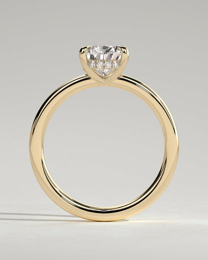 Round Halo, Pave & Split Shank Engagement Ring – 1.93 CT Lab Grown Diamond