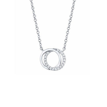 1.0 CT Round Moissanite Diamond Forever Linked Pendant Necklace in Solid Gold 2