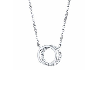 1.0 CT Round Moissanite Diamond Forever Linked Pendant Necklace in Solid Gold 2