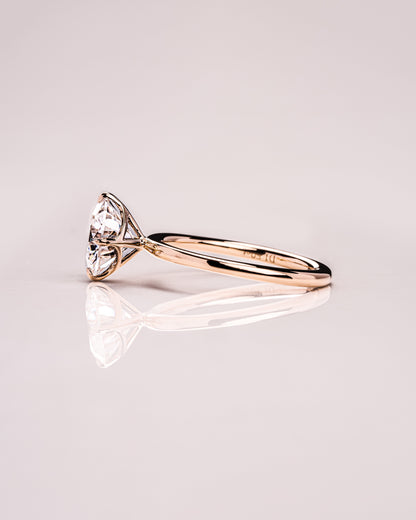 1.35 CT Round Cut Lab Grown Diamond Solitaire Engagement Ring