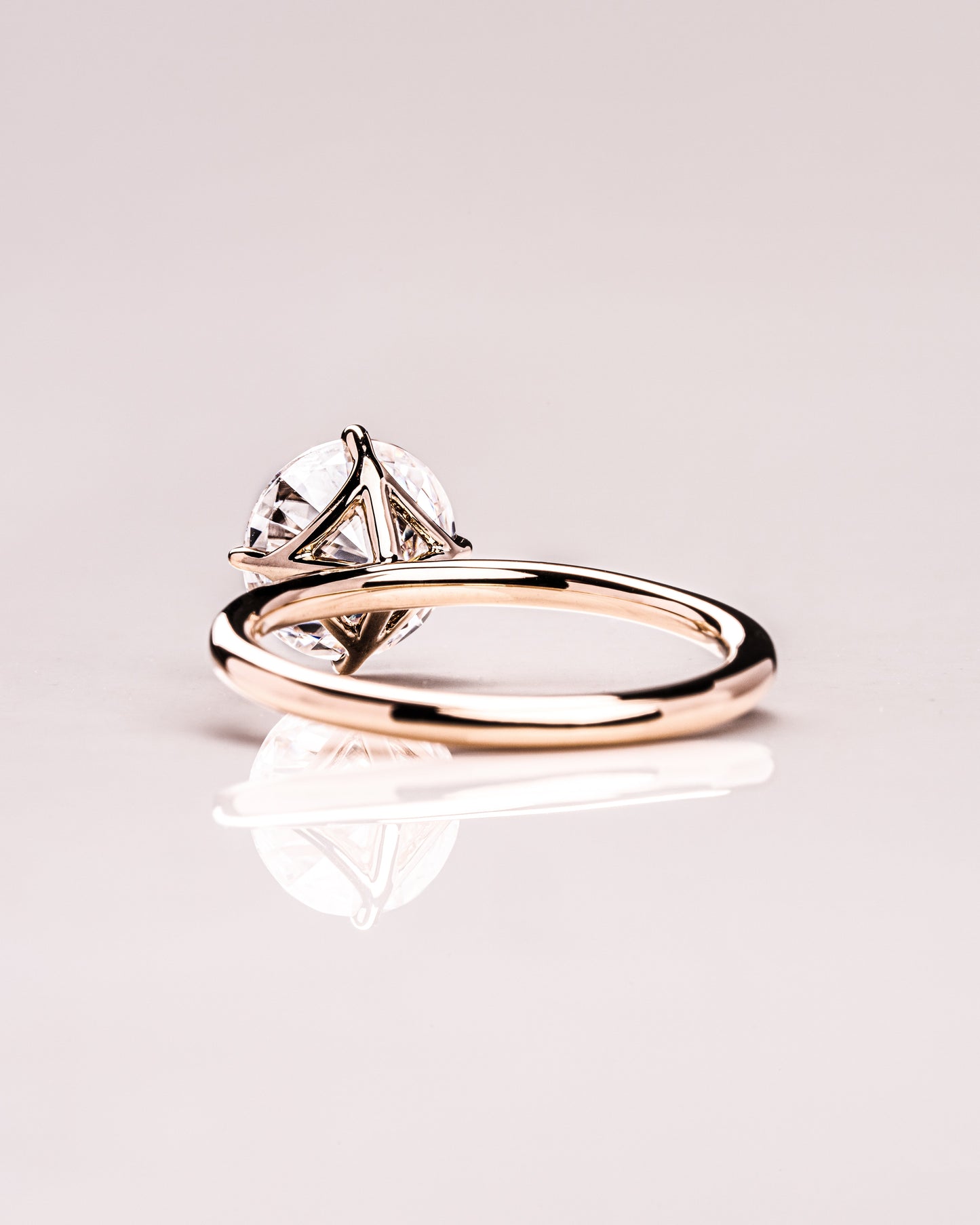 1.35 CT Round Cut Lab Grown Diamond Solitaire Engagement Ring