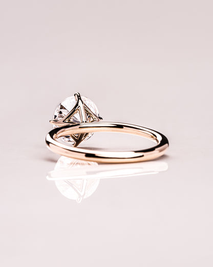 1.35 CT Round Cut Lab Grown Diamond Solitaire Engagement Ring