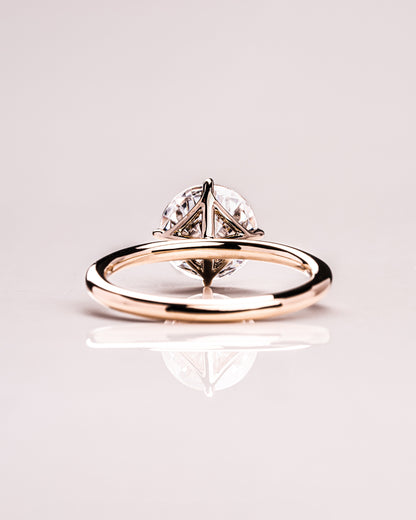 1.35 CT Round Cut Lab Grown Diamond Solitaire Engagement Ring