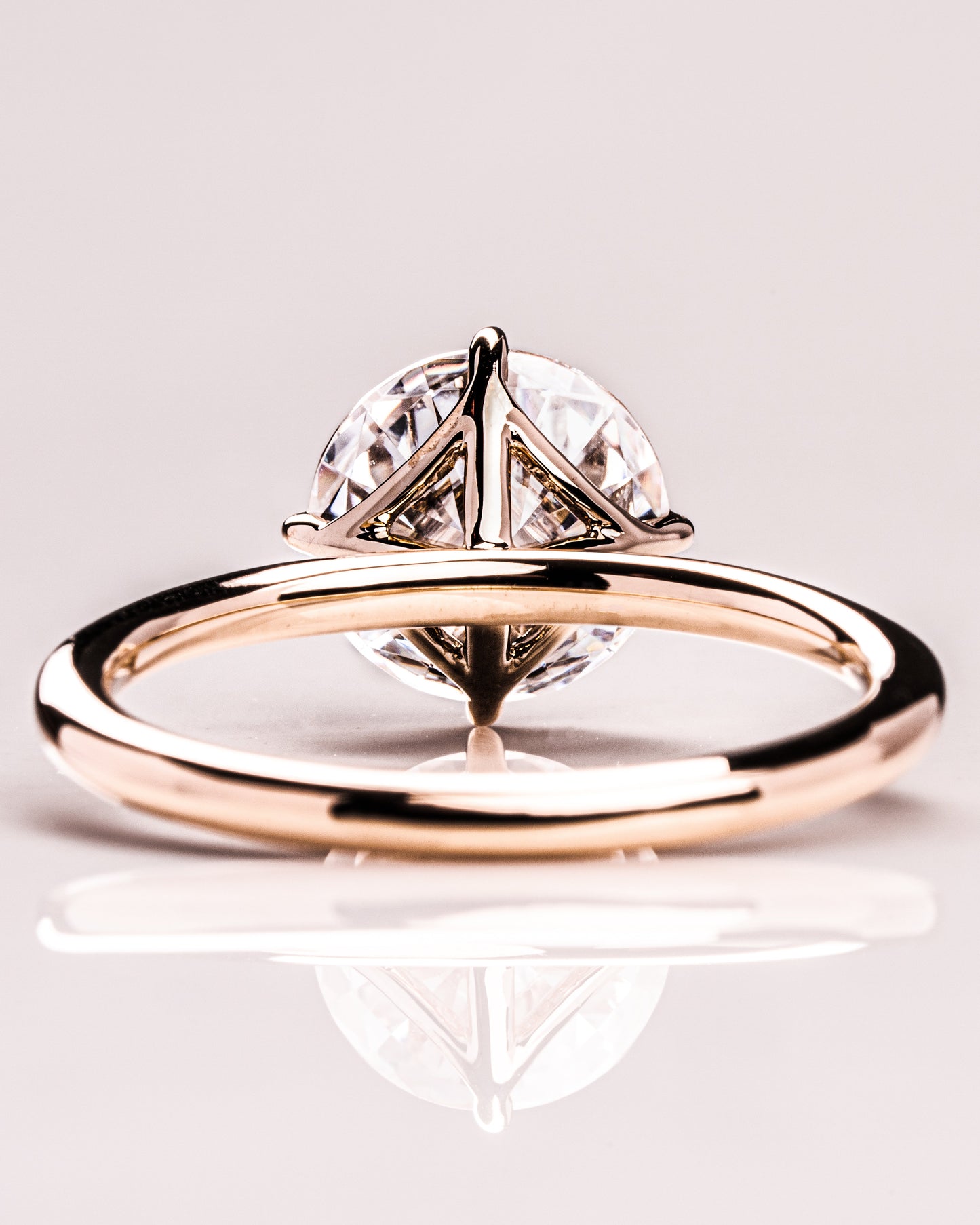 1.35 CT Round Cut Lab Grown Diamond Solitaire Engagement Ring