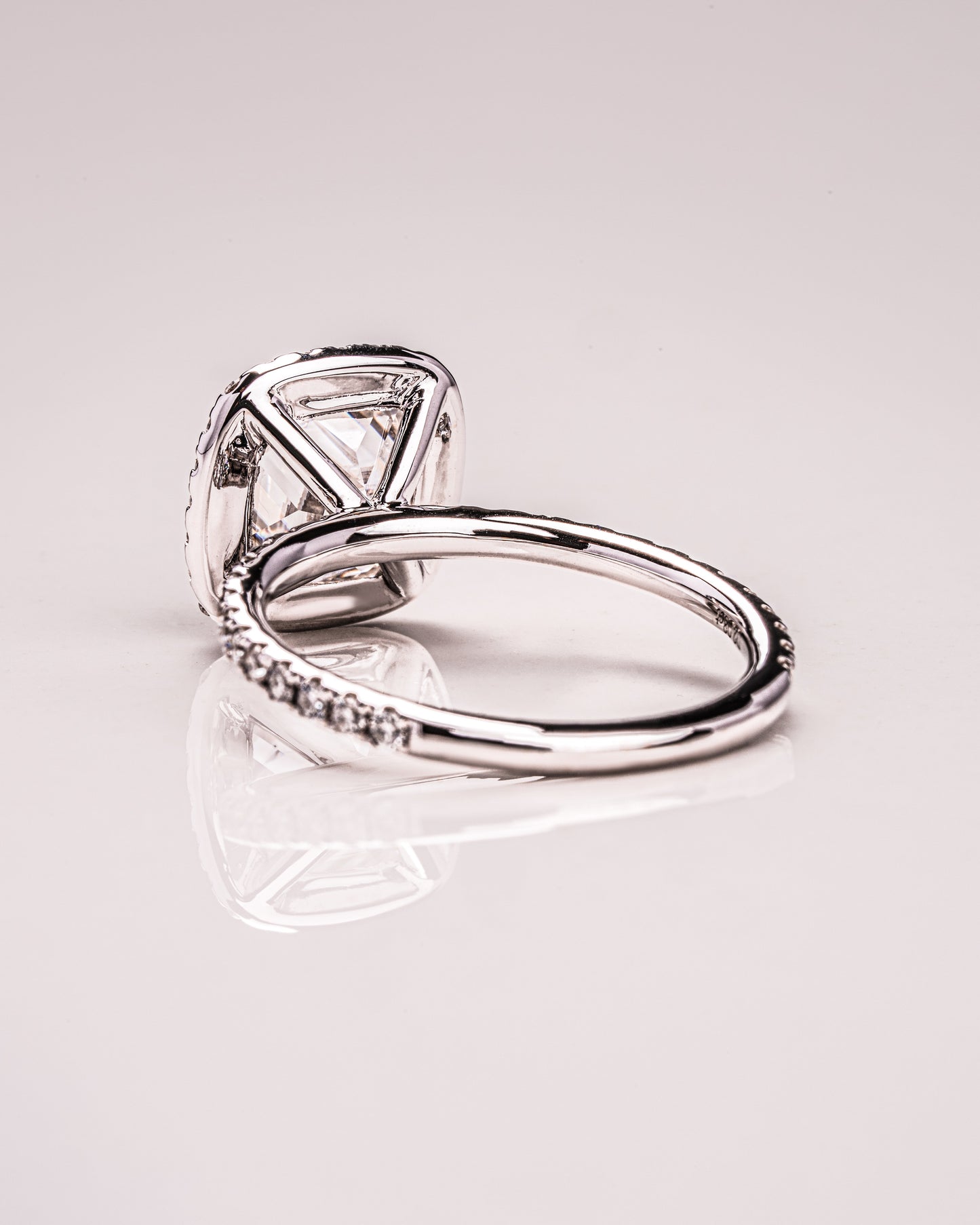 1.80 CT Cushion Cut Halo Lab Grown Diamond Engagement Ring With Pave Setting