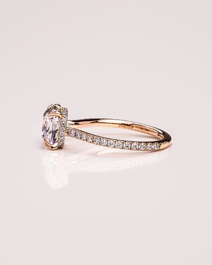1.74 CT Cushion Pave Lab Grown Diamond Engagement Ring
