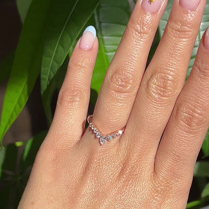 1.2 CT Pear Cut Cluster Lab Grown Diamond Bridal Ring Set