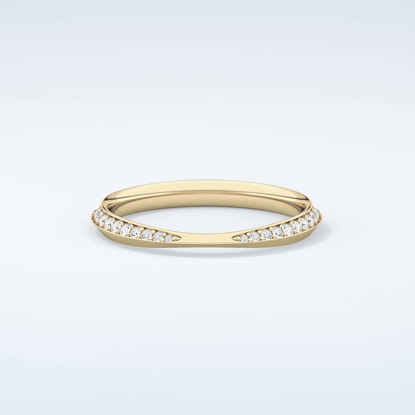 0.16 TCW Round Shaped Moissanite Wedding Band 1