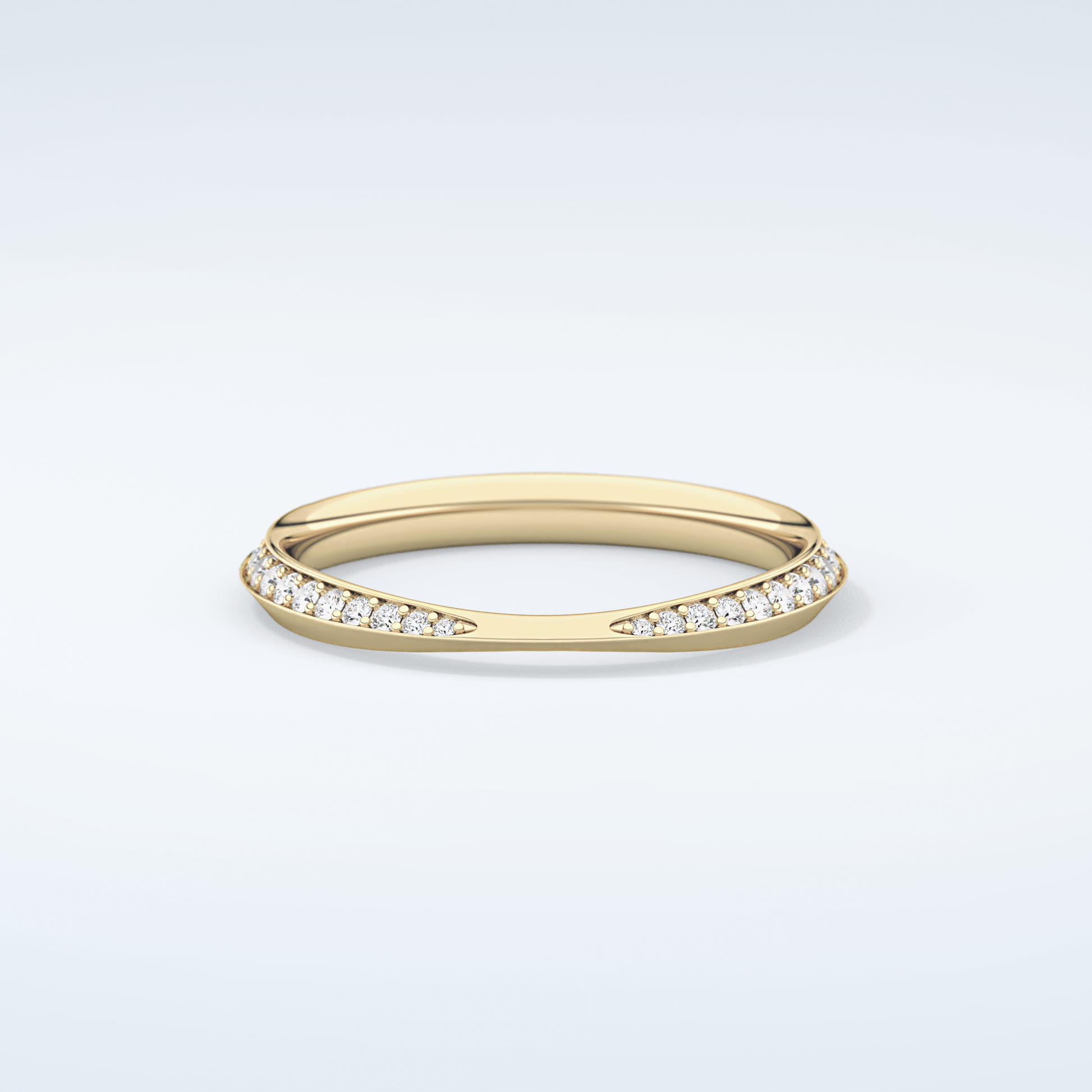0.16 TCW Round Shaped Moissanite Wedding Band 1