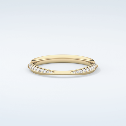 0.16 TCW Round Shaped Moissanite Wedding Band 1