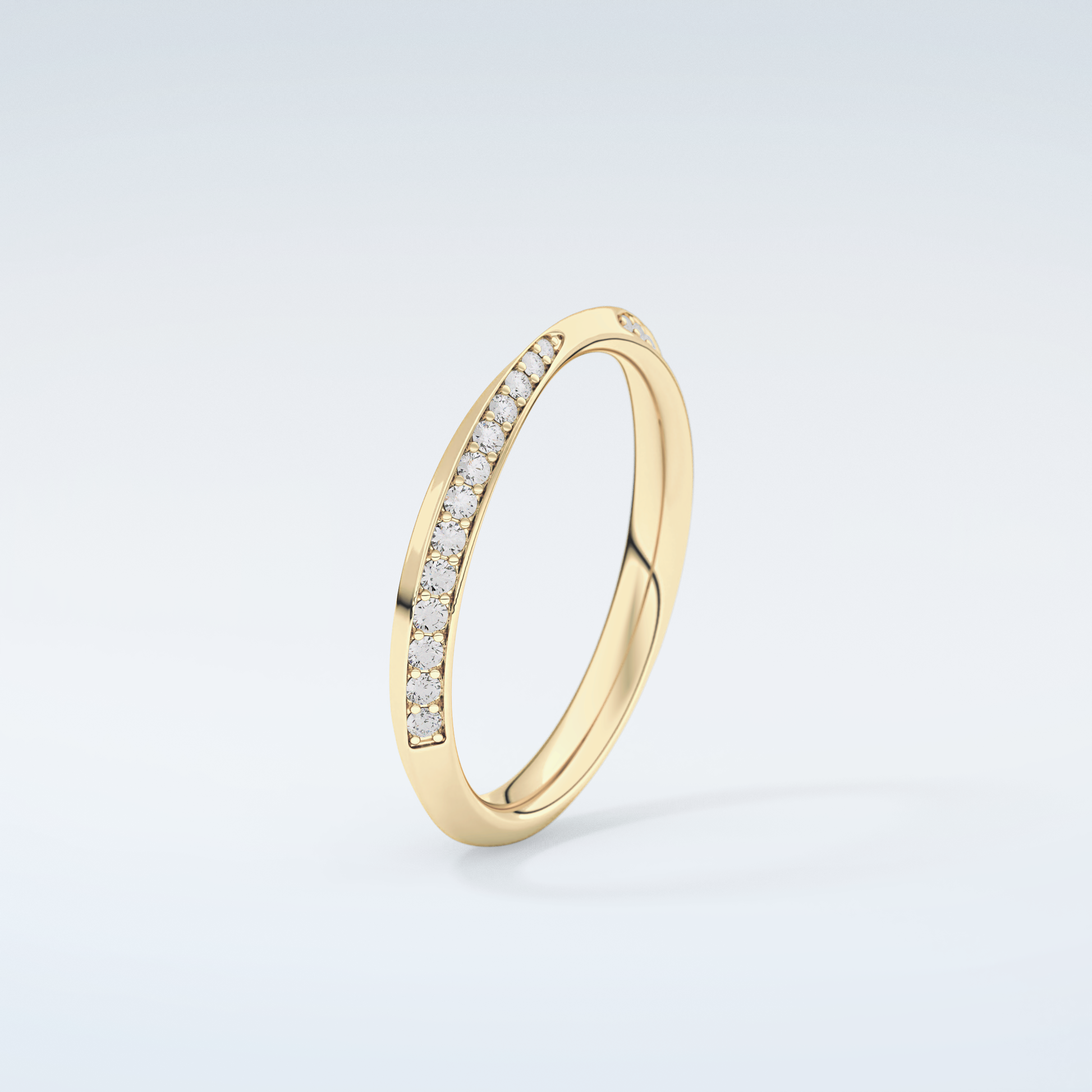 0.16 TCW Round Shaped Moissanite Wedding Band 6