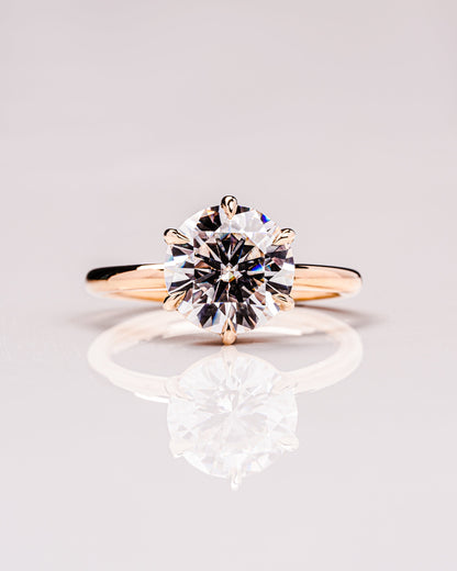 1.60 CT Round Cut Solitaire Lab Grown Diamond Engagement Ring
