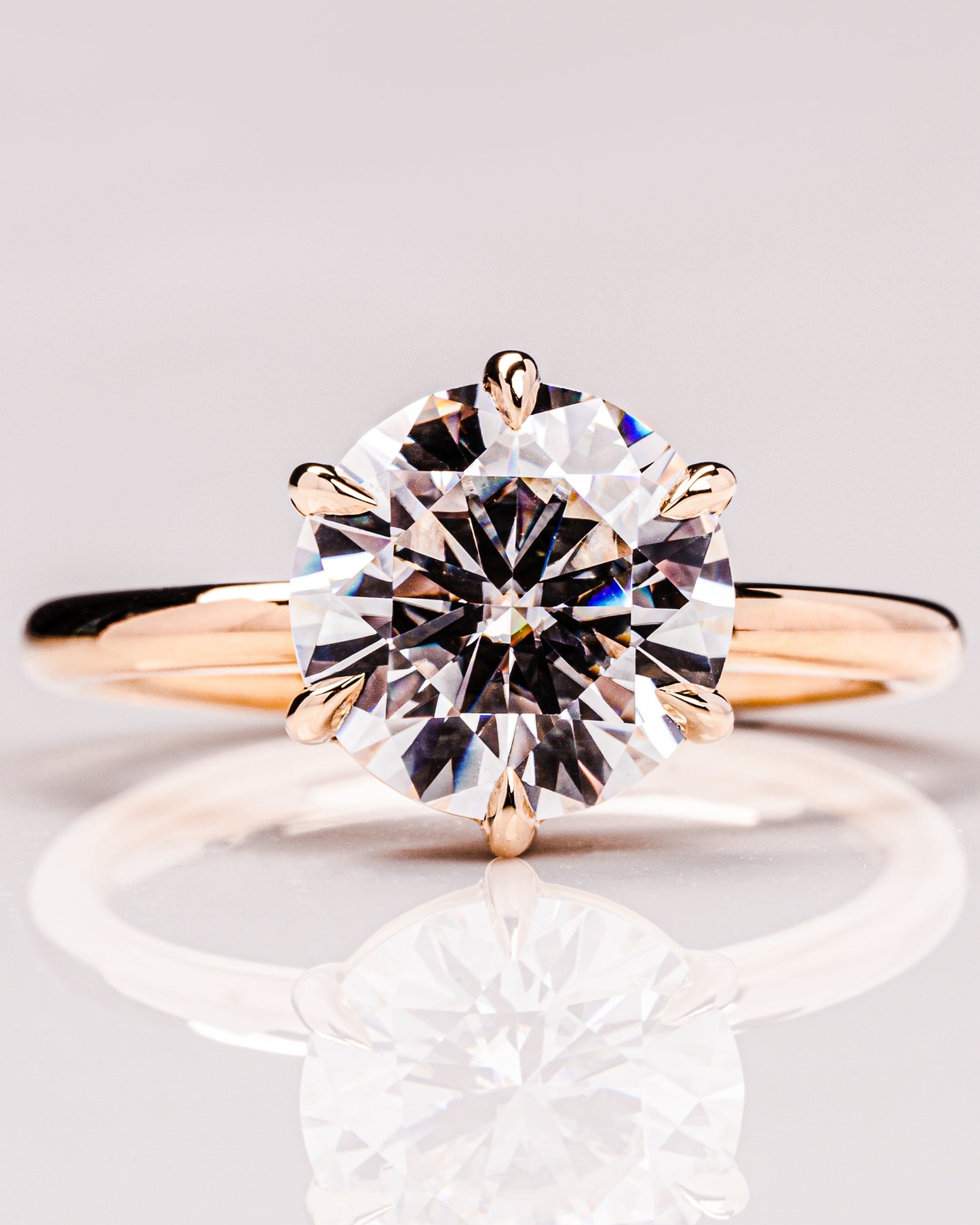 1.60 CT Round Cut Solitaire Lab Grown Diamond Engagement Ring