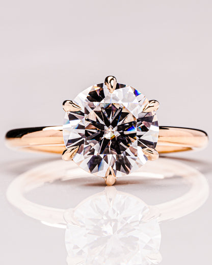 1.60 CT Round Cut Solitaire Lab Grown Diamond Engagement Ring