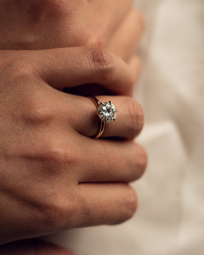 1.60 CT Round Cut Solitaire Lab Grown Diamond Engagement Ring