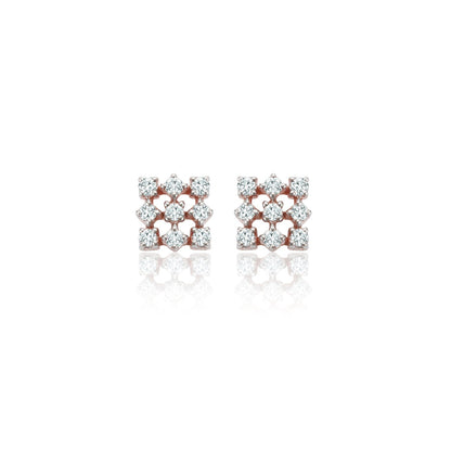 1.0 TCW Round Cut Moissanite Stud Earrings in Gold 4