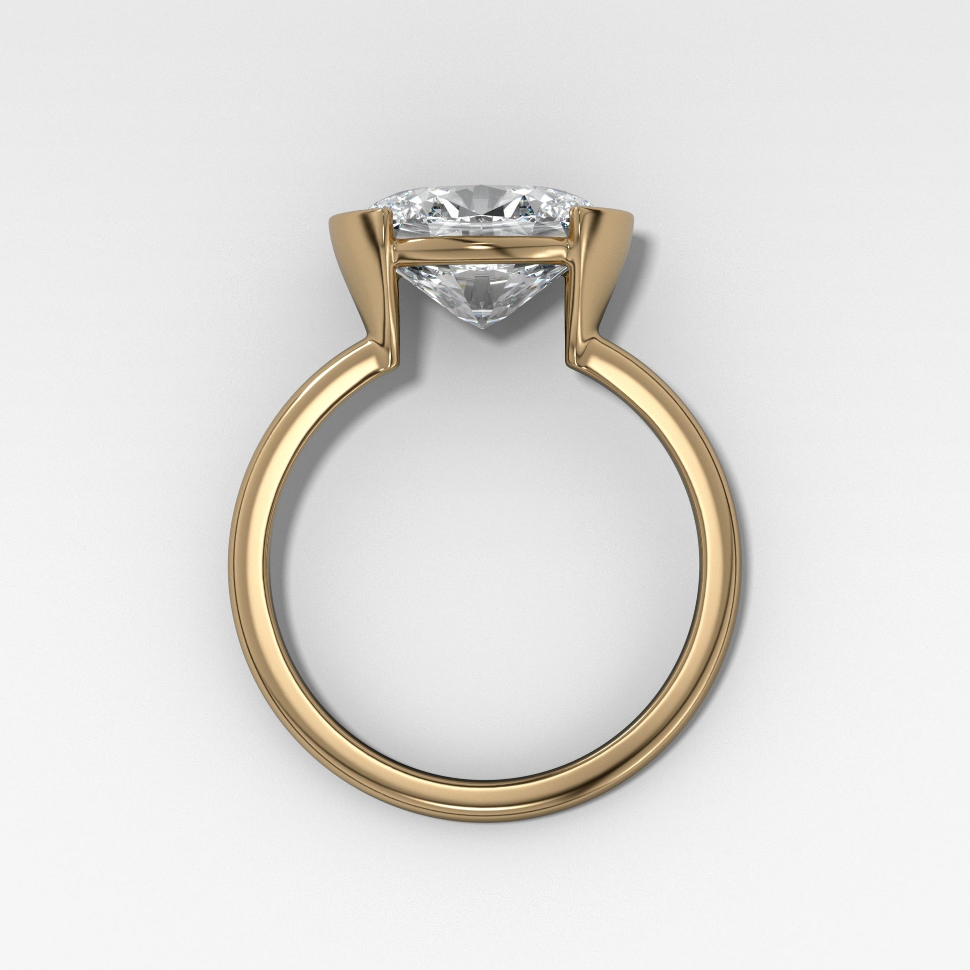 Marquise Shaped Three Stone Lab Grown Diamond Engagement Ring