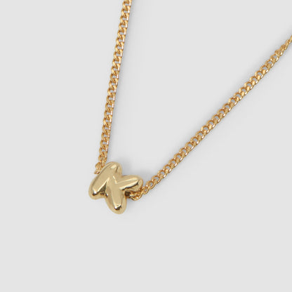 Puffed Letter Chain Bracelet