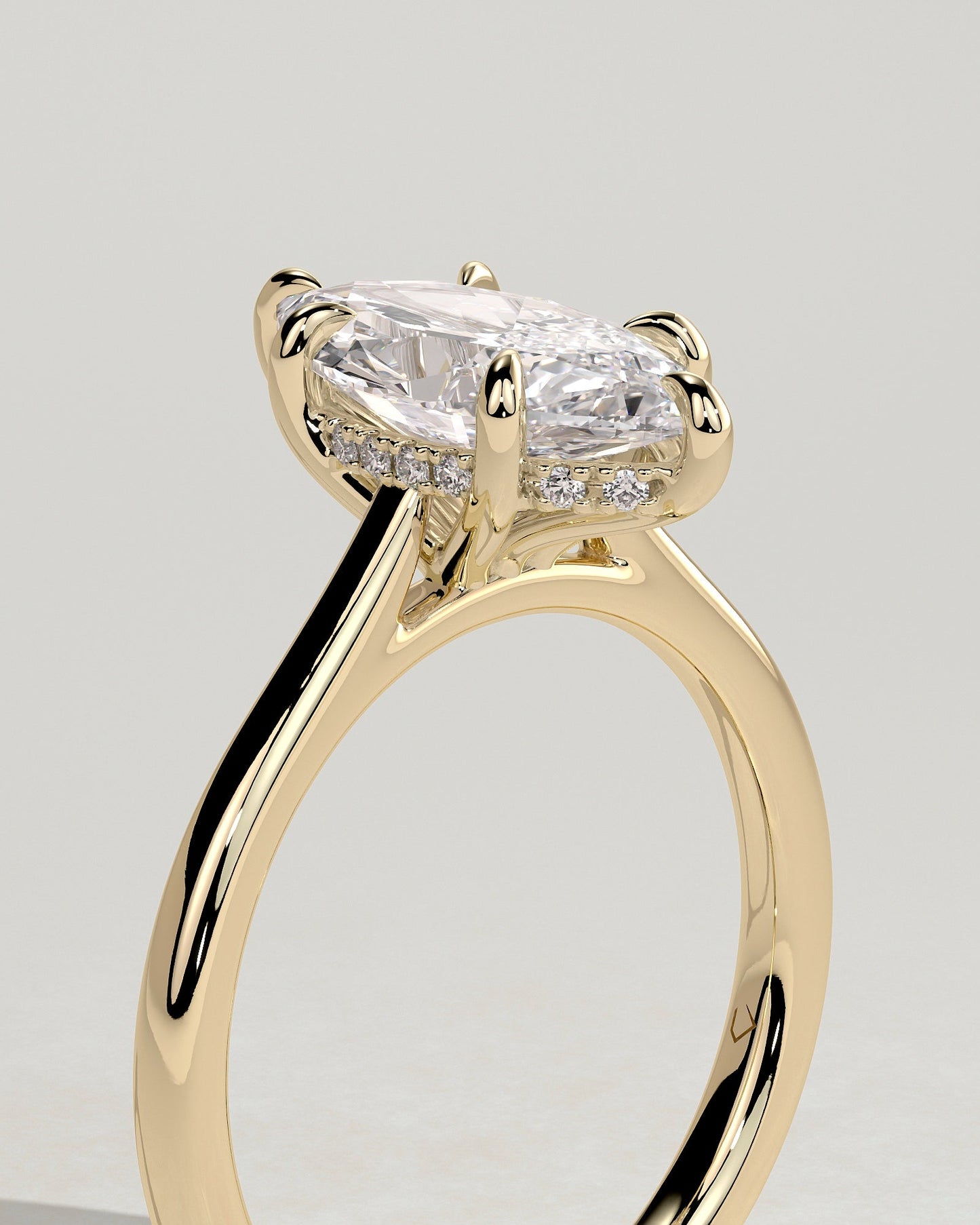 Round Halo, Pave & Split Shank Engagement Ring – 1.93 CT Lab Grown Diamond