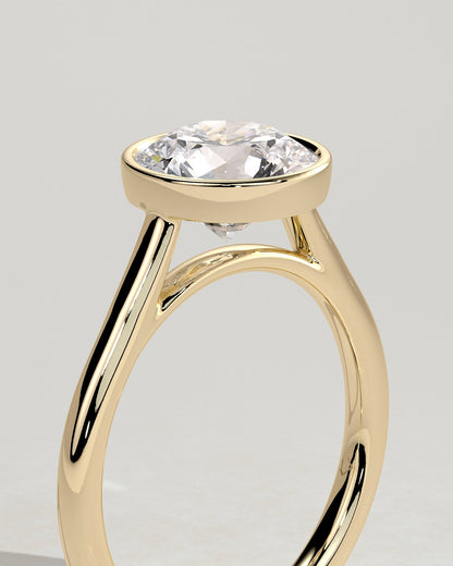 Round Halo, Pave & Split Shank Engagement Ring – 1.93 CT Lab Grown Diamond