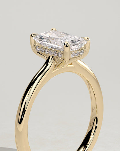 Round Halo, Pave & Split Shank Engagement Ring – 1.93 CT Lab Grown Diamond