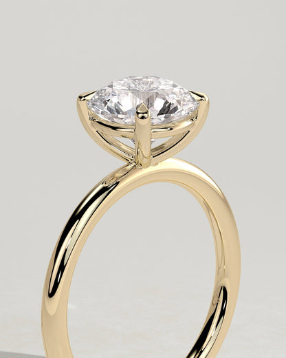 Round Halo, Pave & Split Shank Engagement Ring – 1.93 CT Lab Grown Diamond