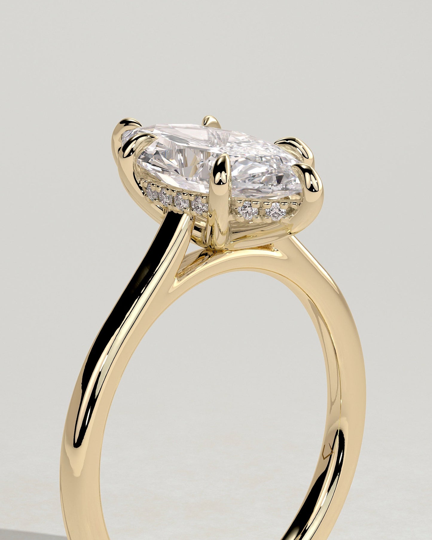 Round Halo, Pave & Split Shank Engagement Ring – 1.93 CT Lab Grown Diamond