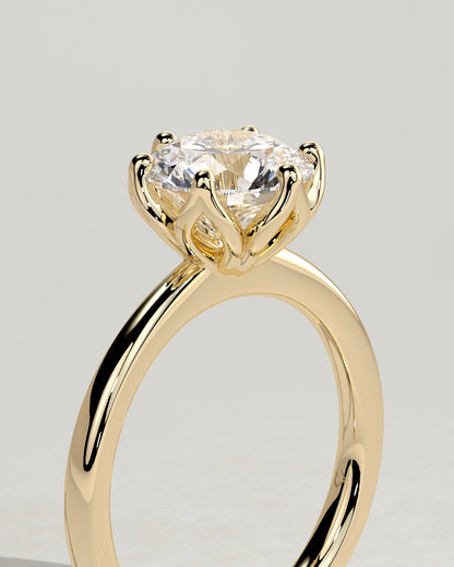 Round Halo, Pave & Split Shank Engagement Ring – 1.93 CT Lab Grown Diamond