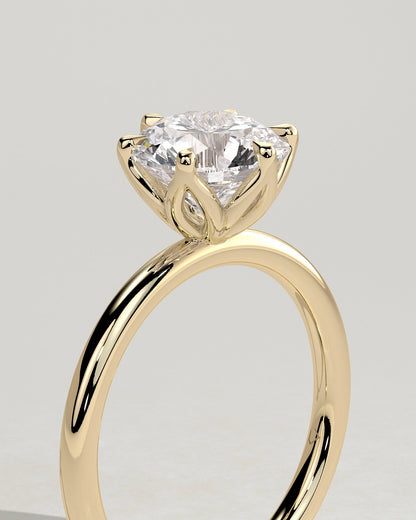 Round Halo, Pave & Split Shank Engagement Ring – 1.93 CT Lab Grown Diamond