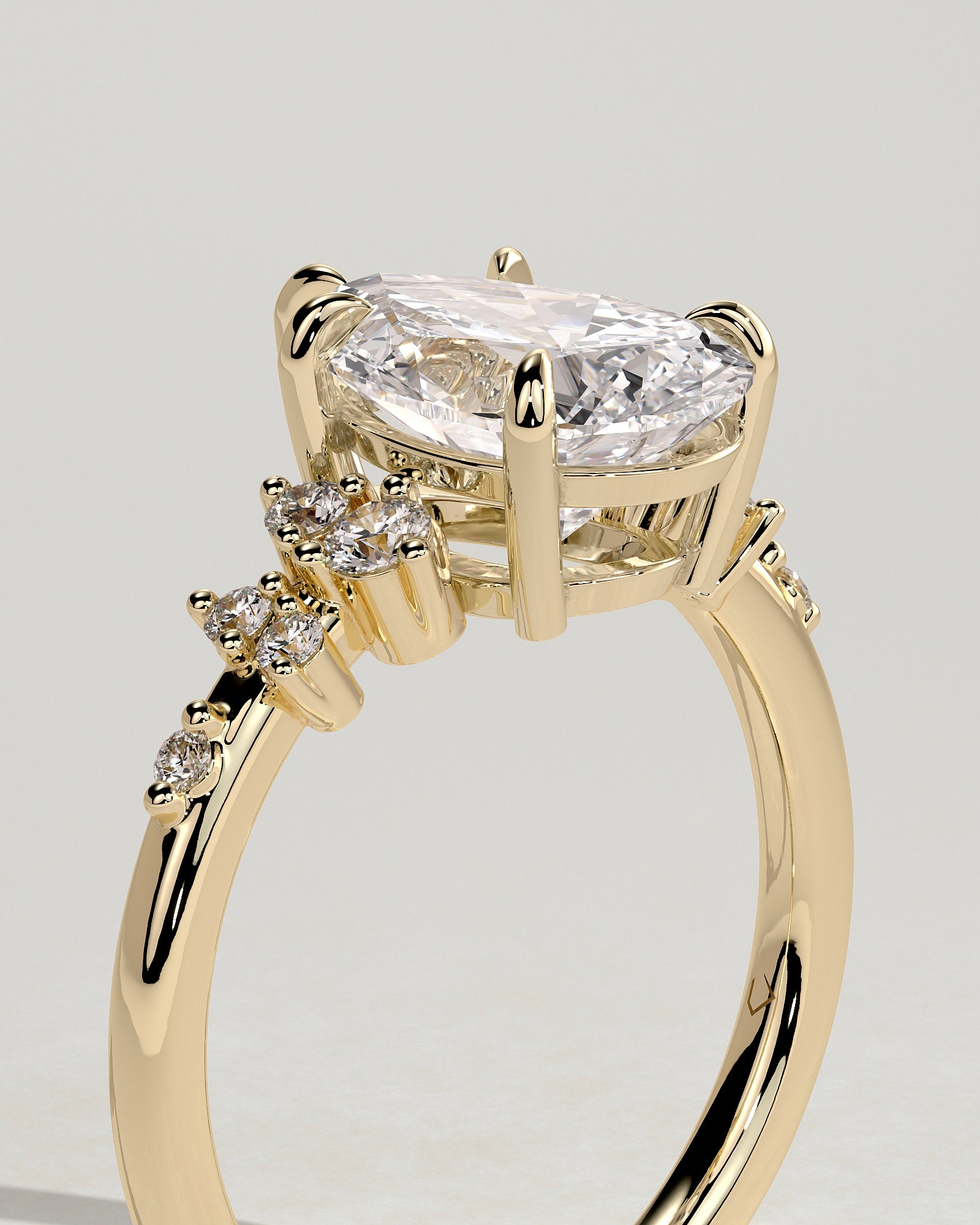 Round Halo, Pave & Split Shank Engagement Ring – 1.93 CT Lab Grown Diamond