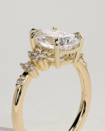 Round Halo, Pave & Split Shank Engagement Ring – 1.93 CT Lab Grown Diamond