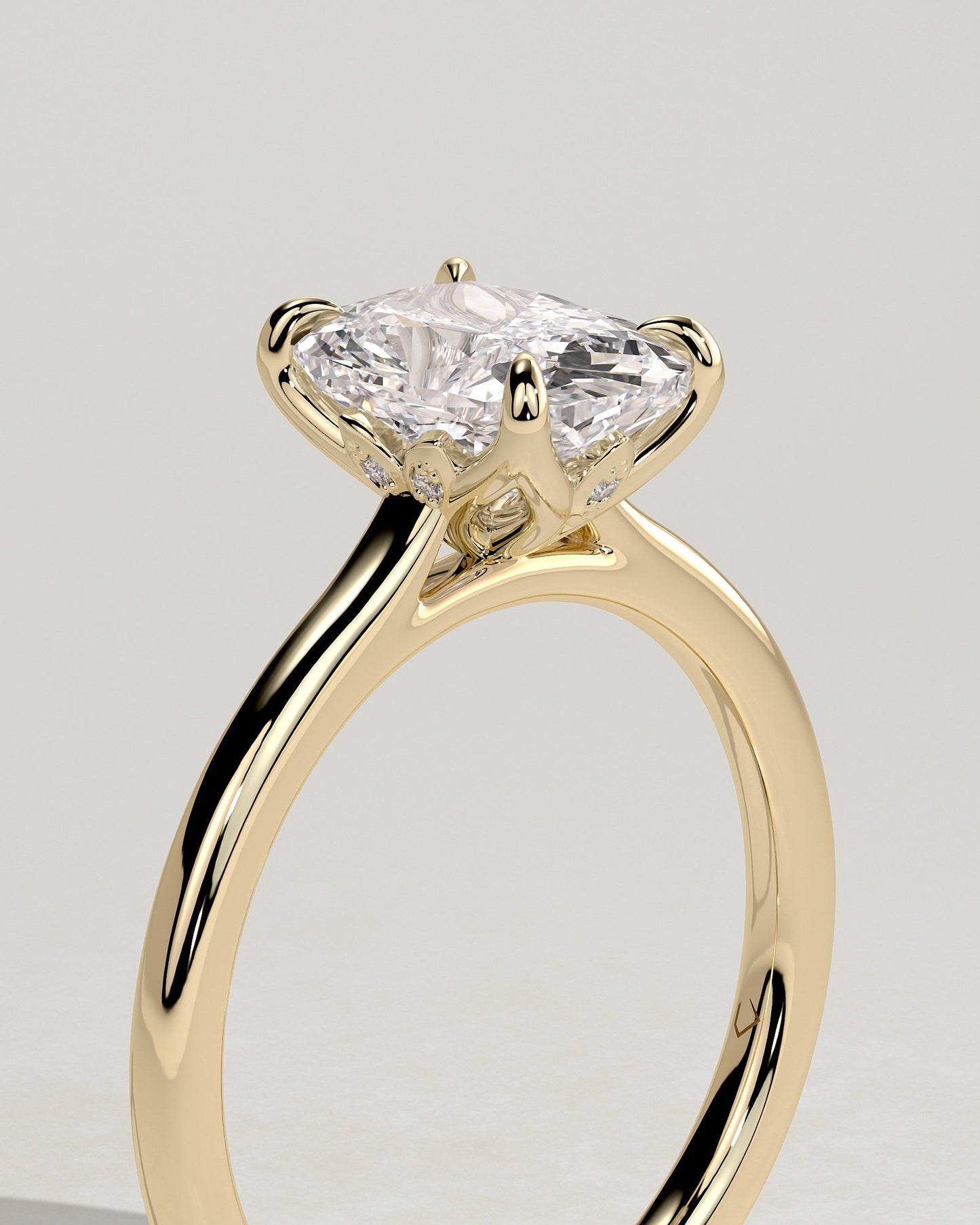 Round Halo, Pave & Split Shank Engagement Ring – 1.93 CT Lab Grown Diamond